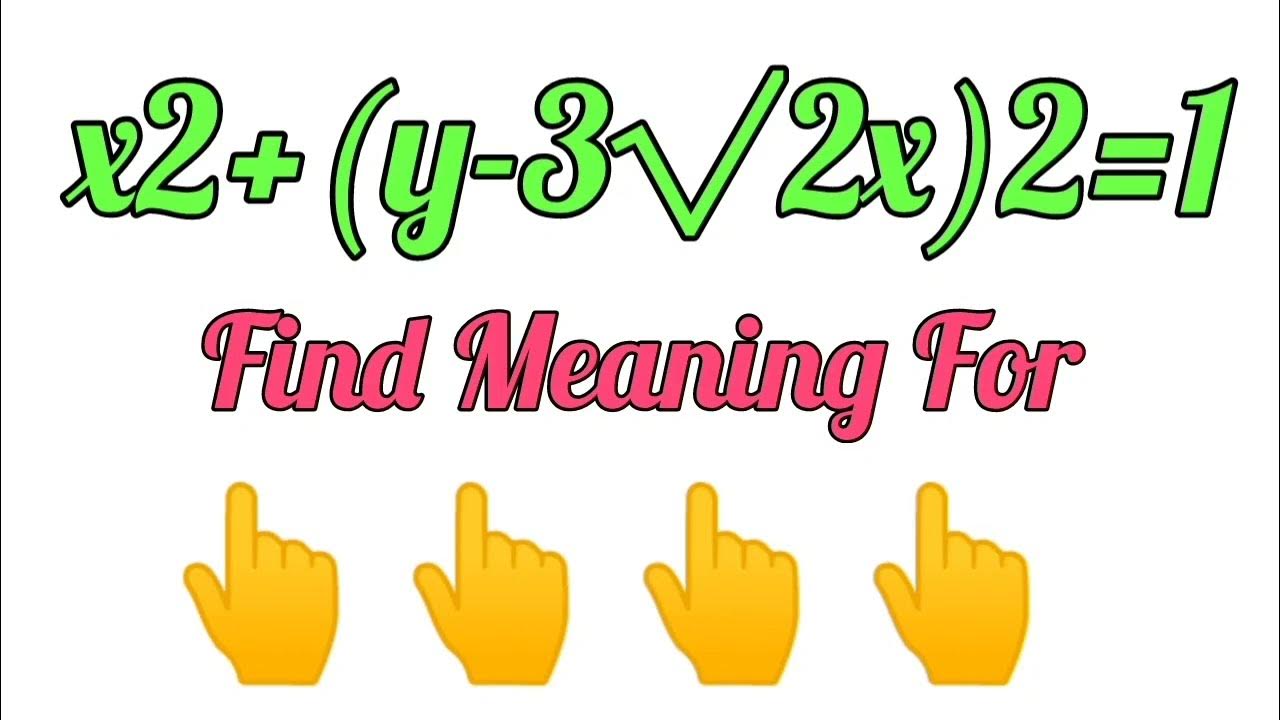 x^2 + (y - 3√2x)^2 = 1 meaning